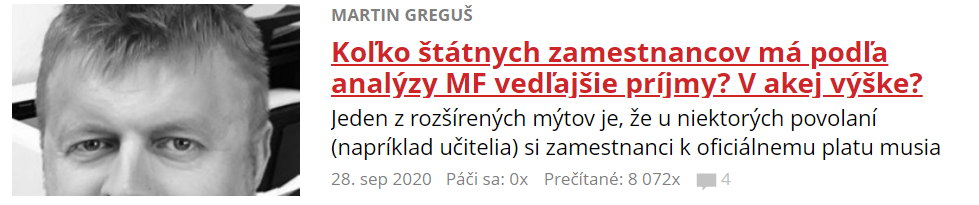 Koľko štátnych zamestnancov má vedľajšie príjmy?