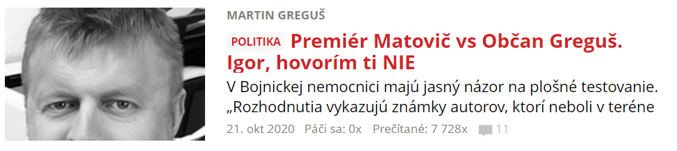 Plošné testovanie – možno áno, možno nie – ale komunikácia okolo nej je pre mňa neakceptovateľná…
